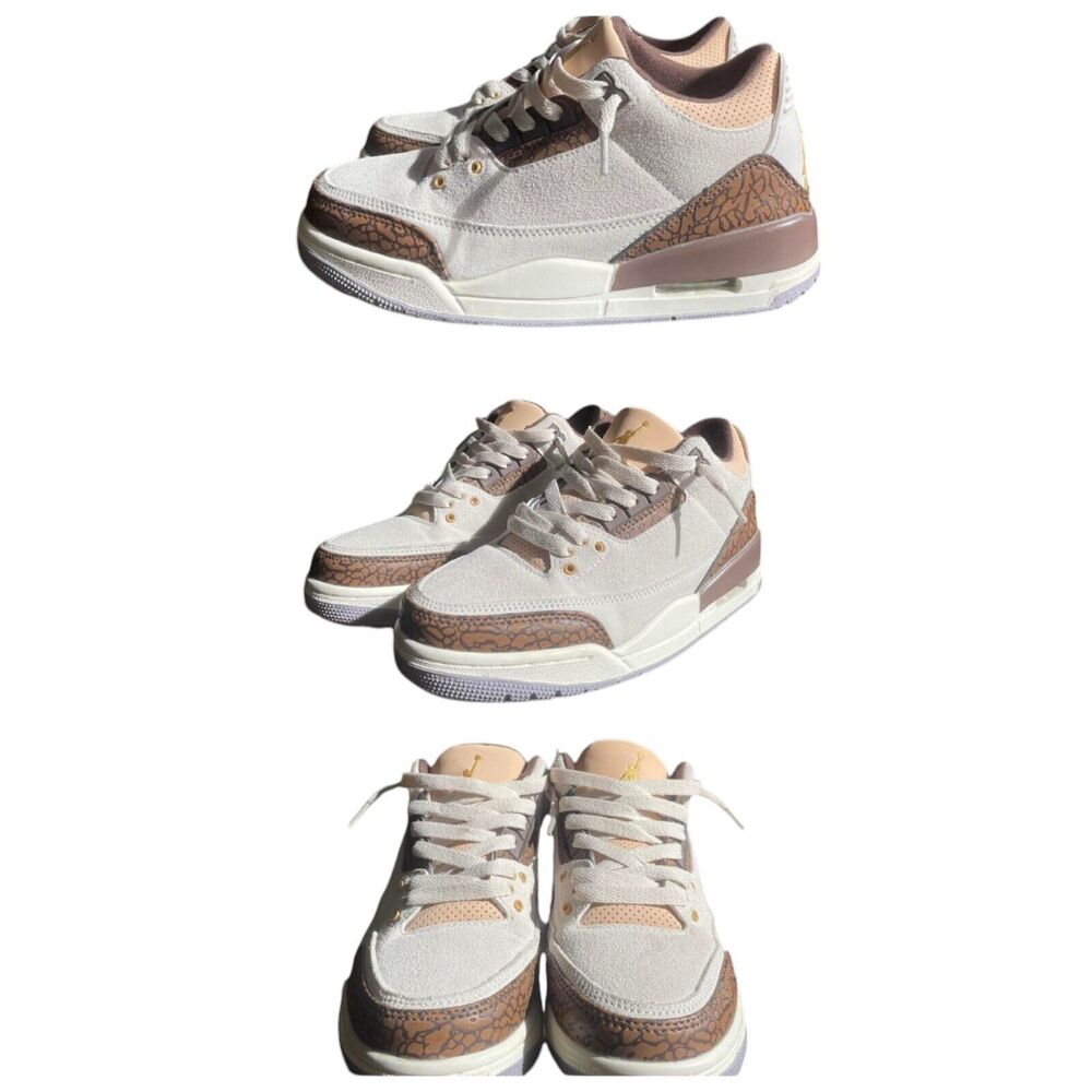 Jordan Women's Athletic Shoes in Cream and Brown